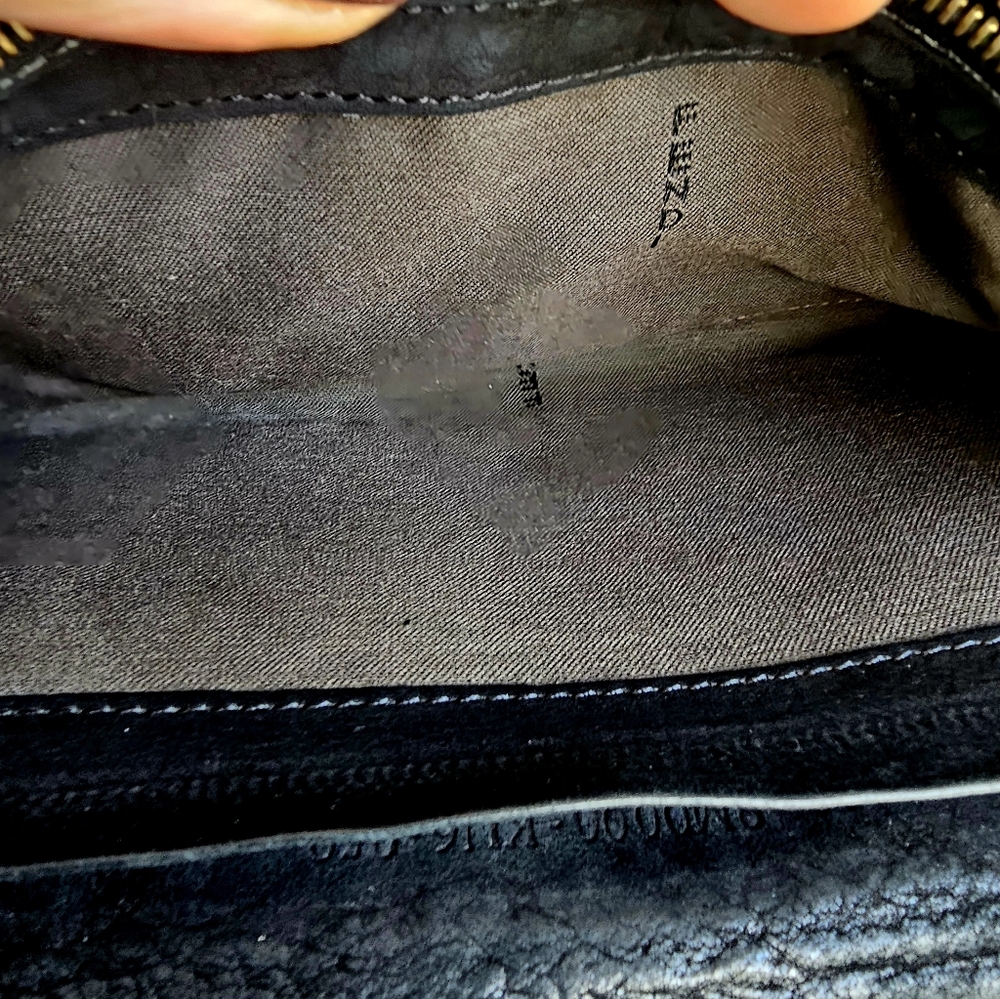 Fendi Black Leather Wallet with Gold Studs - Picture 10 of 11